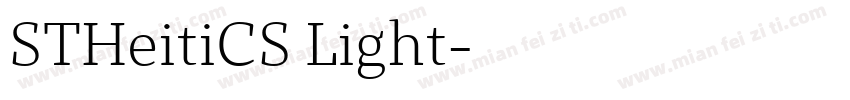 STHeitiCS Light字体转换